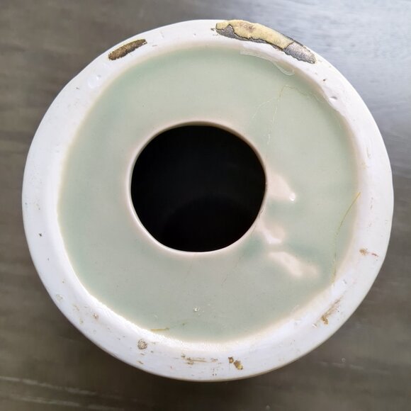 Wildwood Home Celadon Glazed Ginger Jar Lamp Base w/ Floral Fauna Engraving - Picture 9 of 12